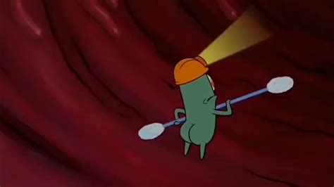 spongebob licking|plankton getting his cheeks licked.